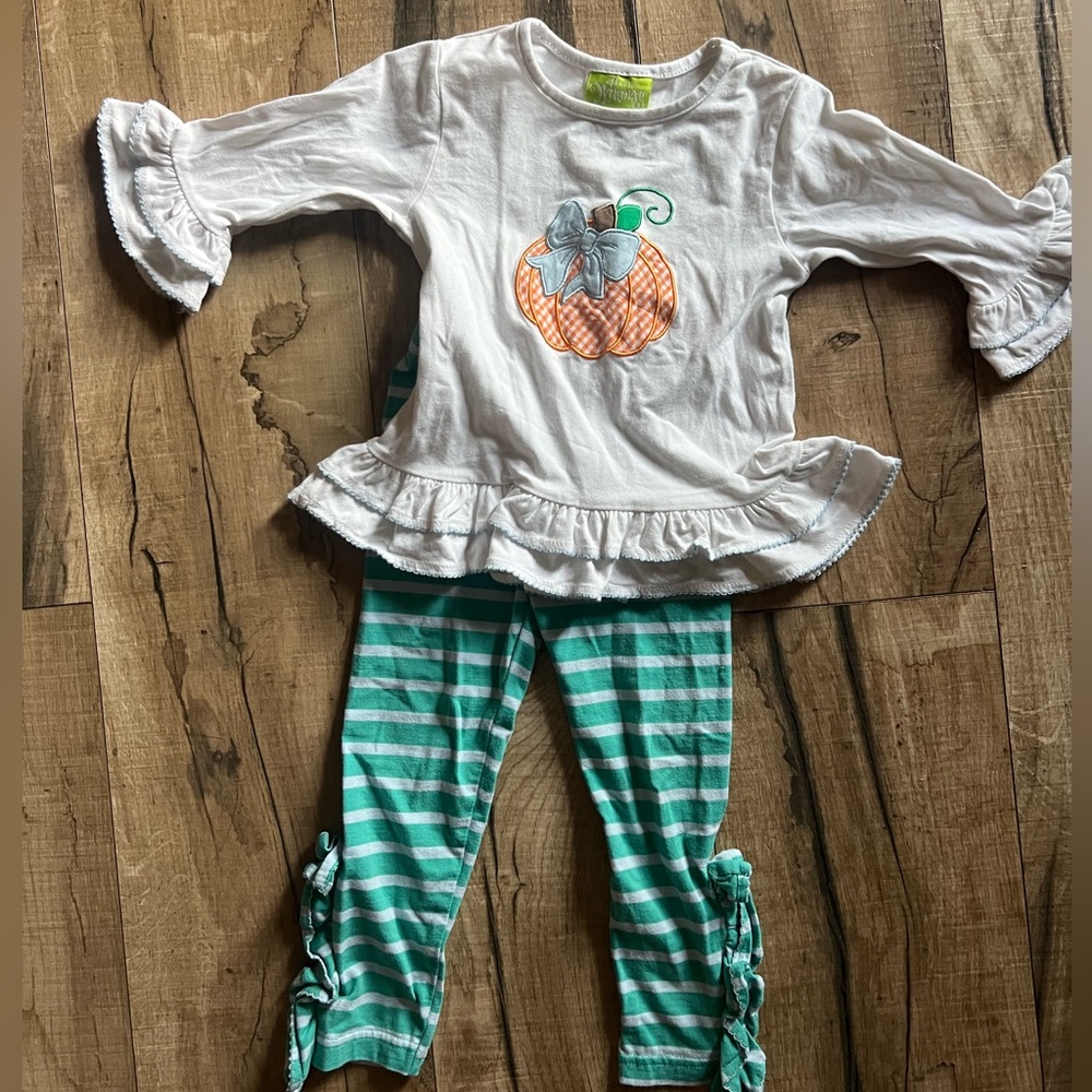 Classic Whimsy Bow Turquoise Milly Legging Set